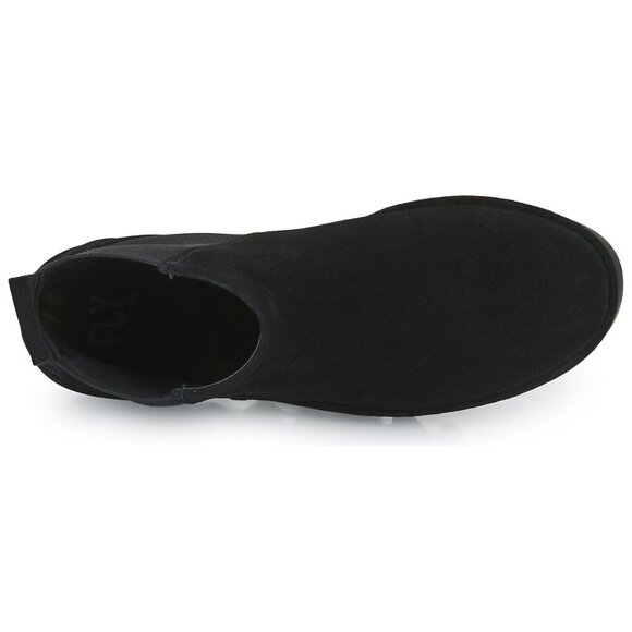 Fly London BAGU233FLY Suede Leather Women's Slip On Black Boots Size 8-8.5 - Picture 6 of 14